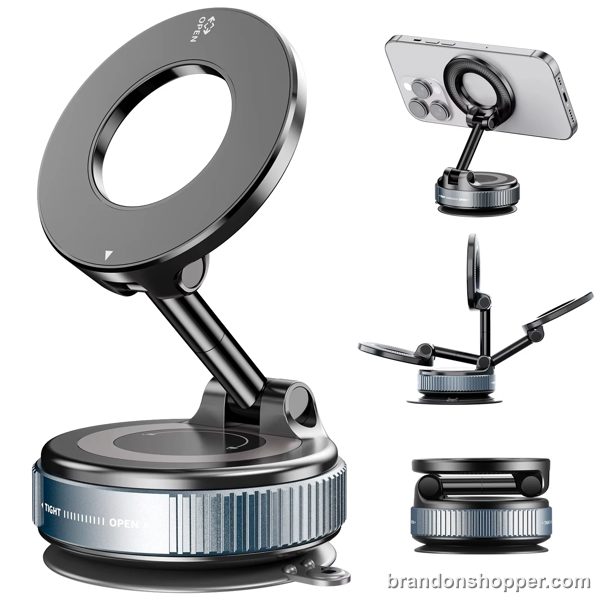 360-Degree Magnetic Suction Cup Phone Mount